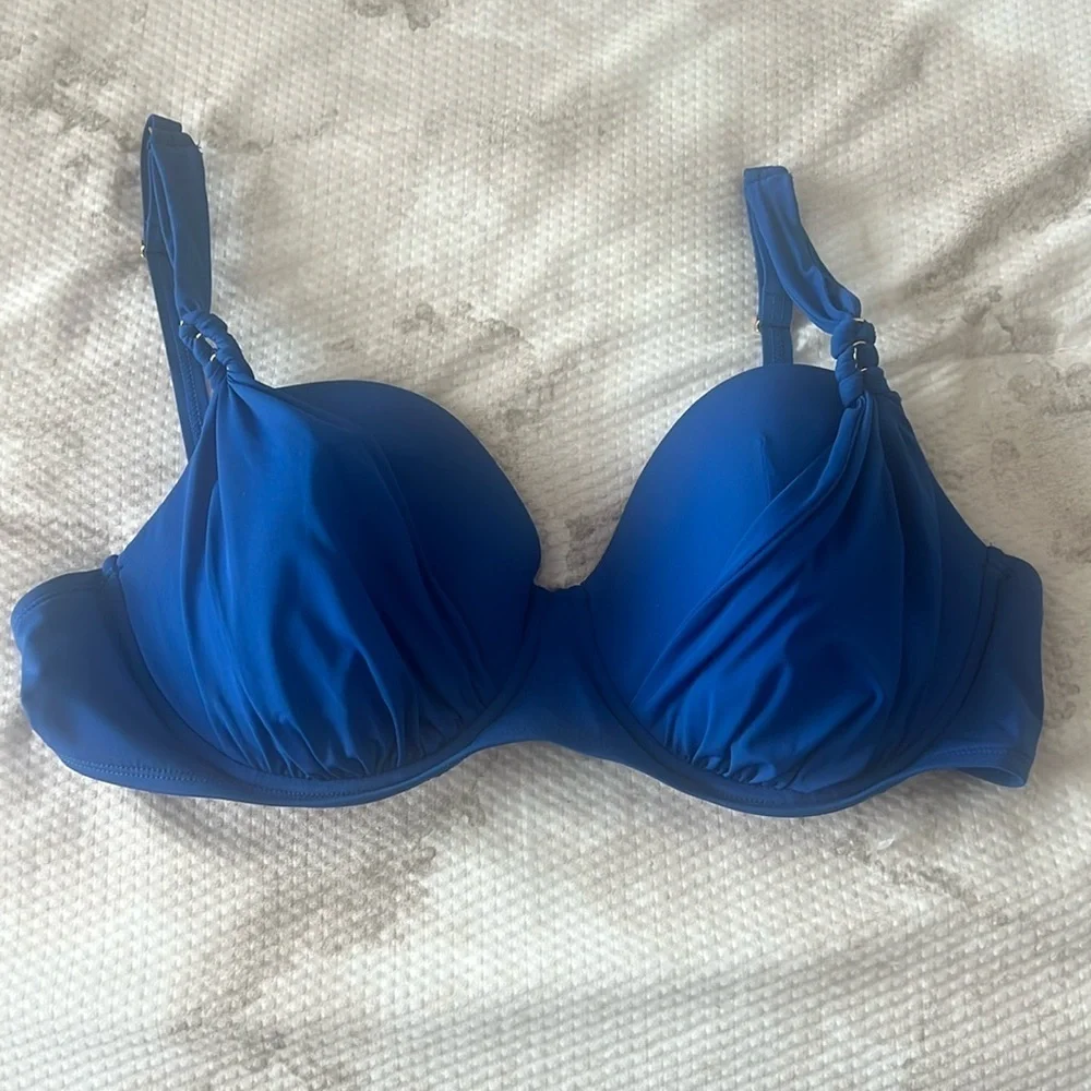 Bleu Rod Beattie Blue Bikini Set Top Size 40D Bottom Size 14